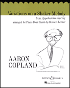 Variations on a Shaker Melody piano sheet music cover